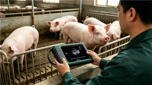 Successful application cases of veterinary ultrasound diagnostic systems in large pig farms